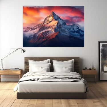 Tableau Coucher De Soleil Montagne